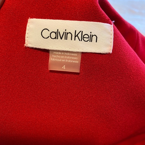 Calvin Klein Peplum Sheer Paneled Dress - Picture 6 of 6